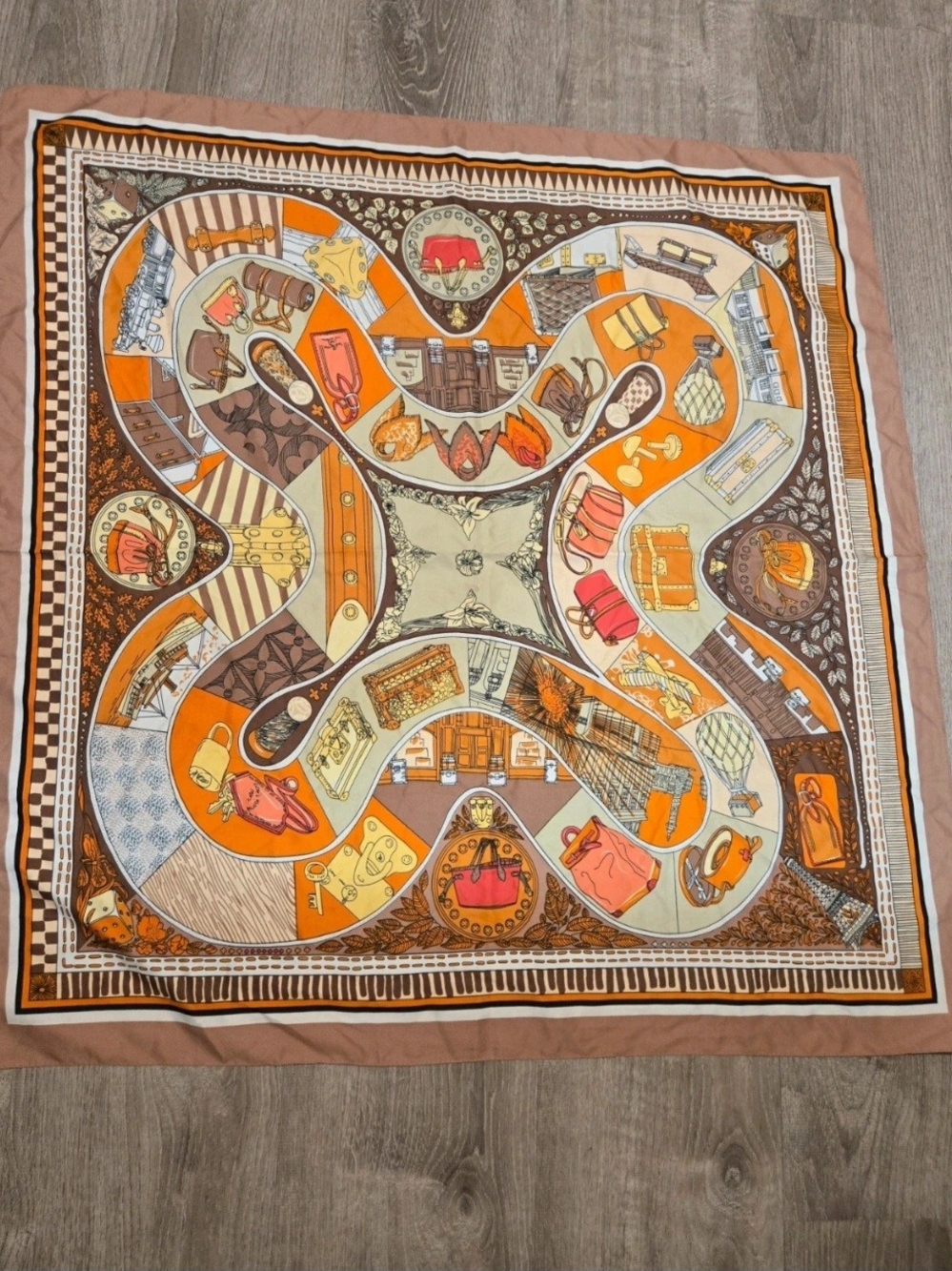 Vintage Rodier Paris Eiffel Silk Blend Scarf